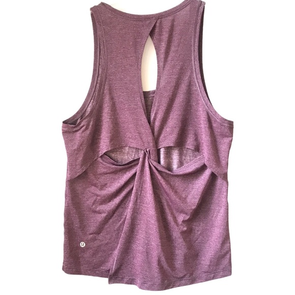 LULULEMON Hold and let flow Tank top  6 8 heathered black Cherry - Picture 2 of 6